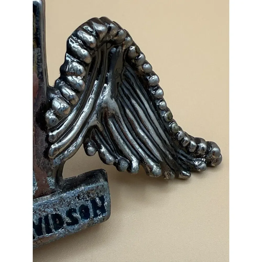 Vintage Harley-Davidson Winged Belt Buckle 5” Metal Biker Motorcycle